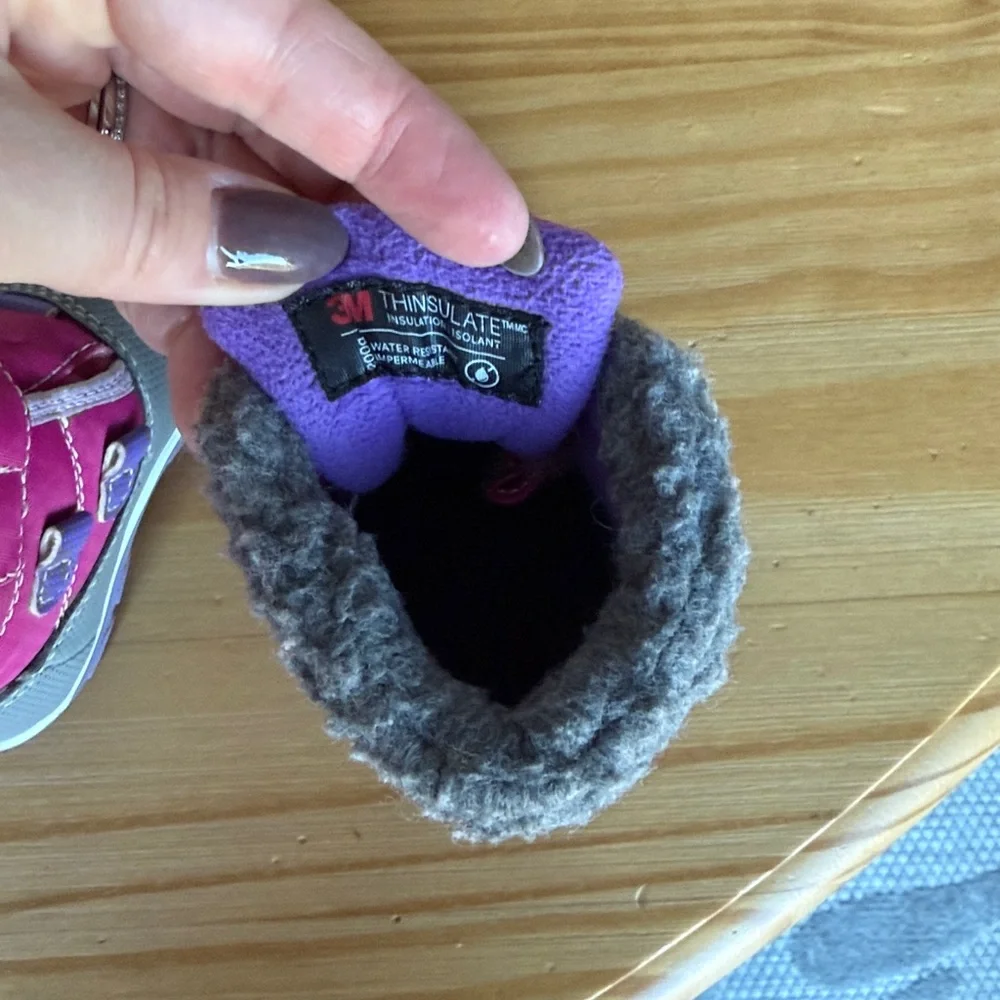 See Kai Run‎ Pink & Purple Waterproof Snow Boots Size Toddler 6